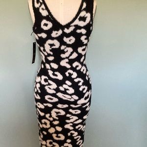 Printed sweater dress